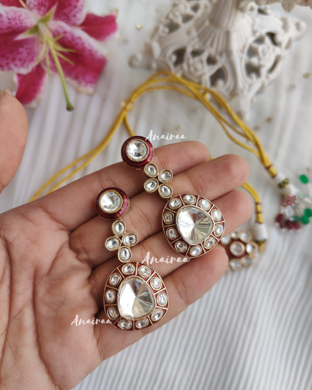 Diya polki choker set