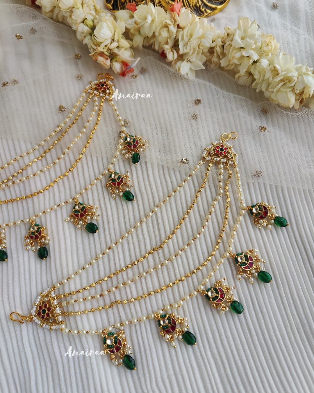 Paachi kundan earchains