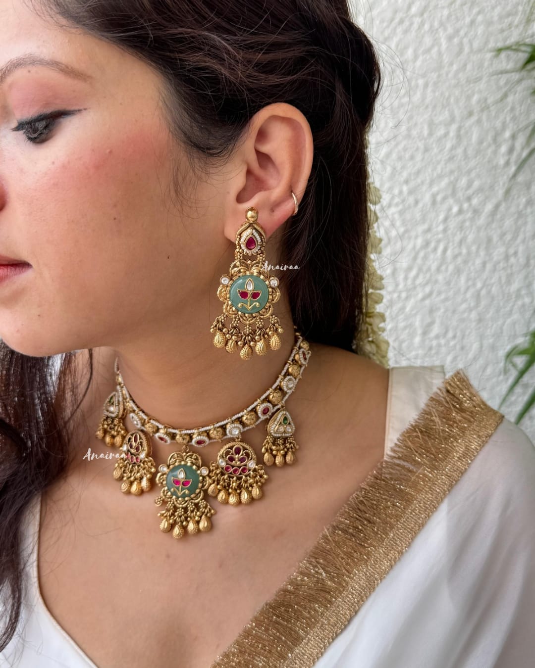 Lavanya antique necklace set