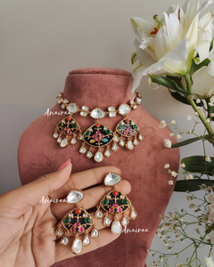 Kadi kundan necklace set