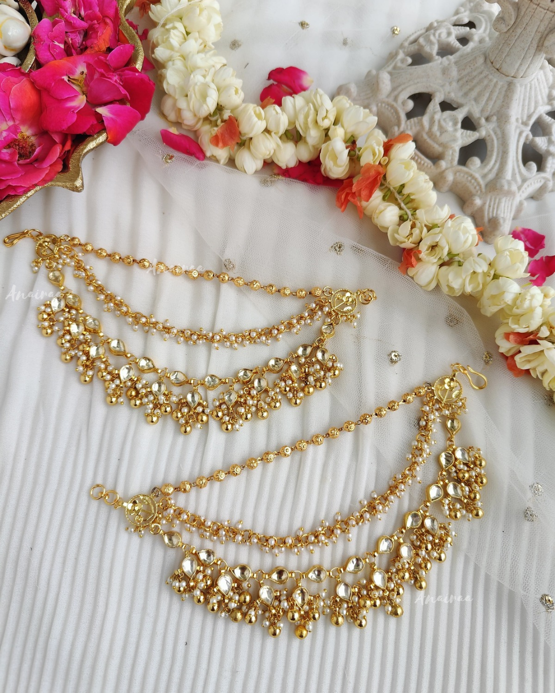 Paachi kundan earchains