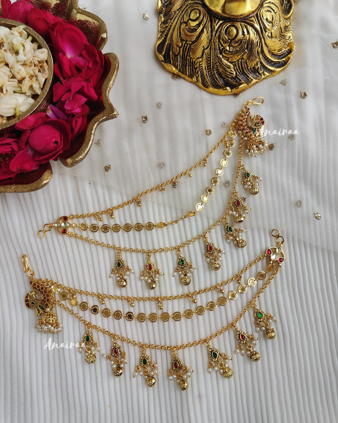 Paachi kundan earchains