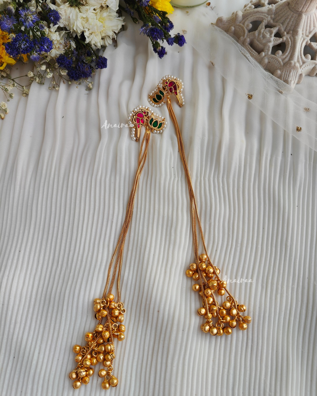 Kashmiri brass earrings