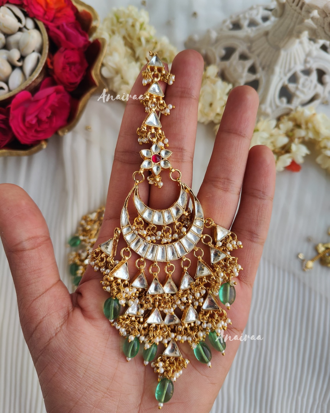 Paachi kundan earrings