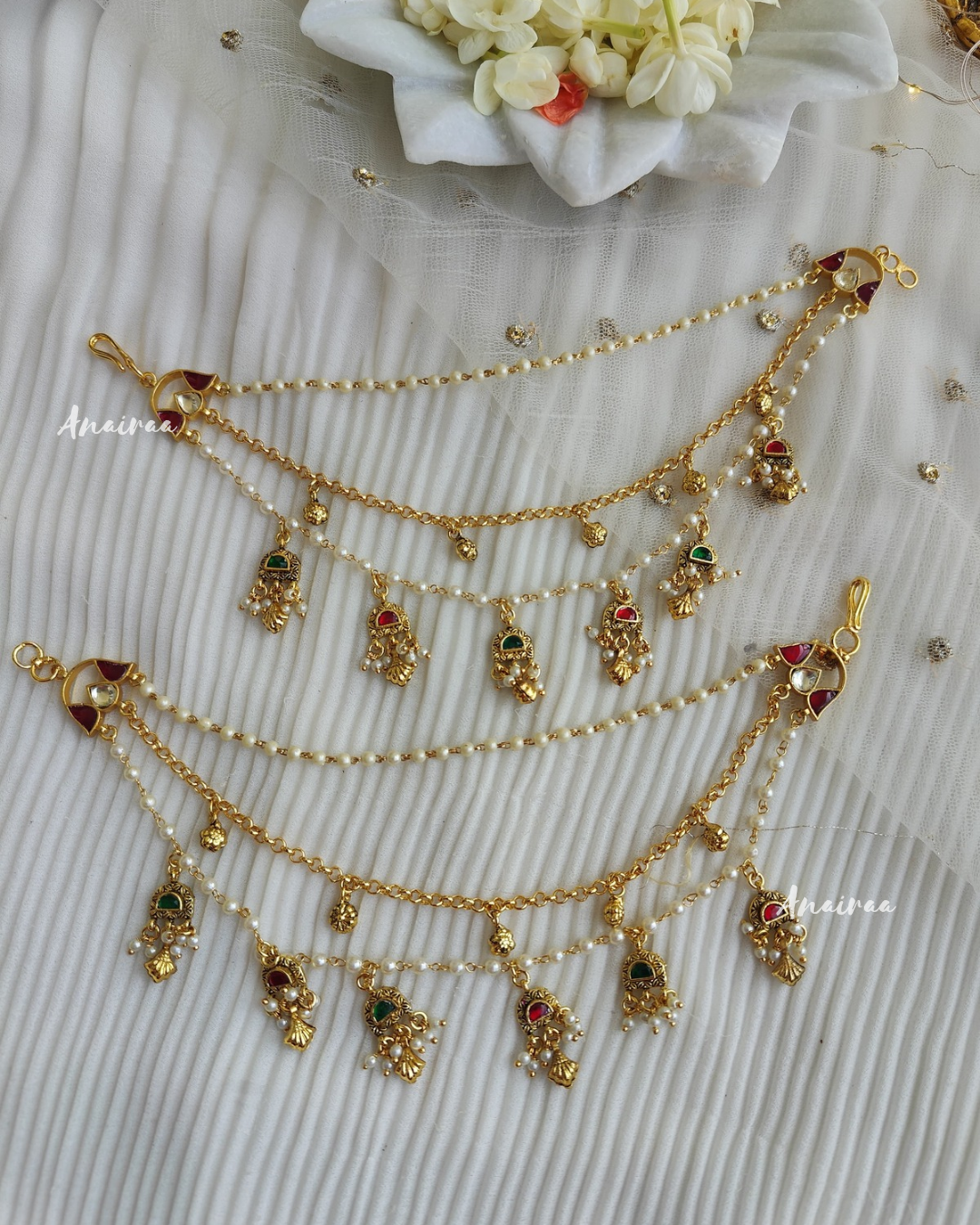 Paachi  kundan earchains