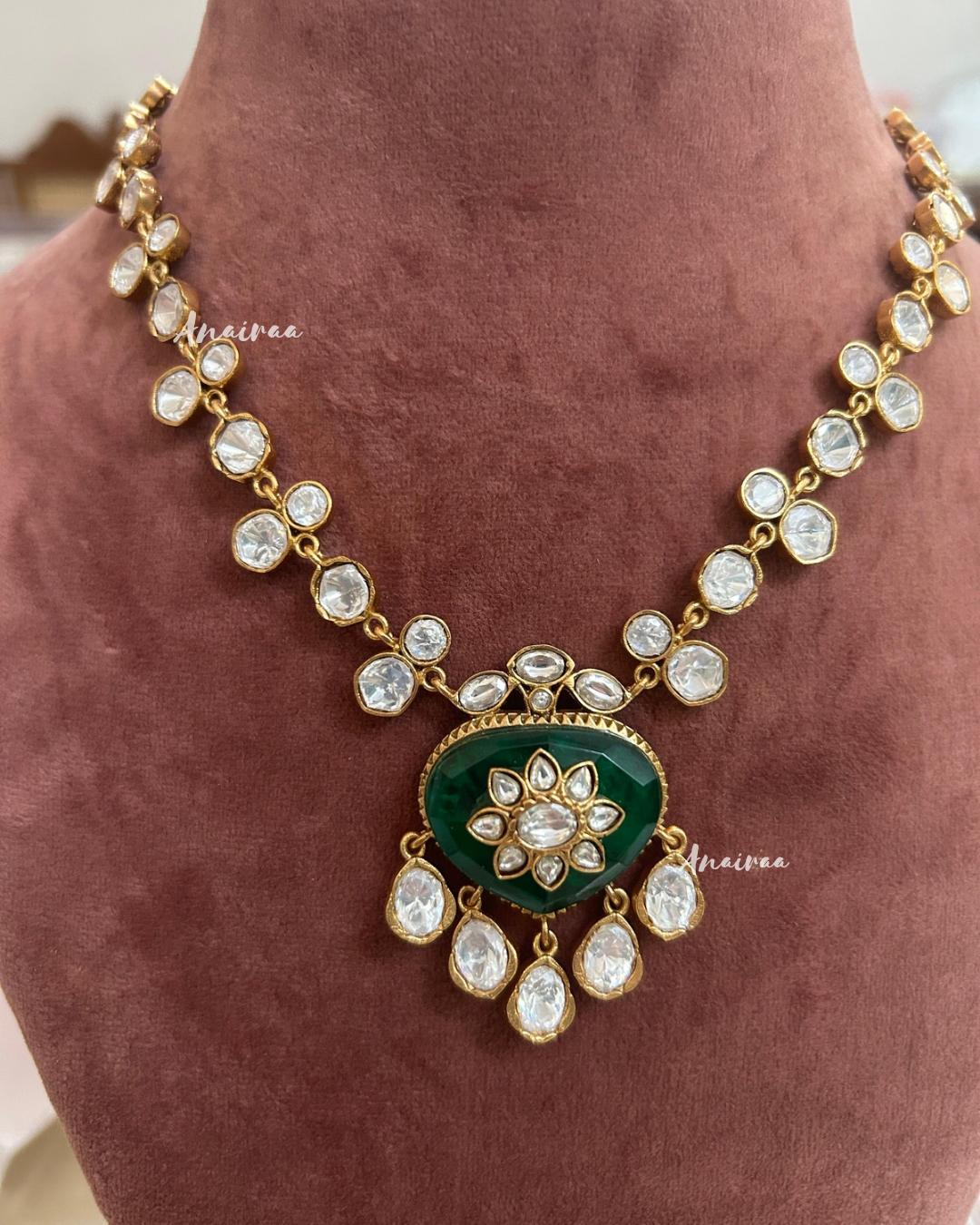 Tanvi kadi kundan necklace set