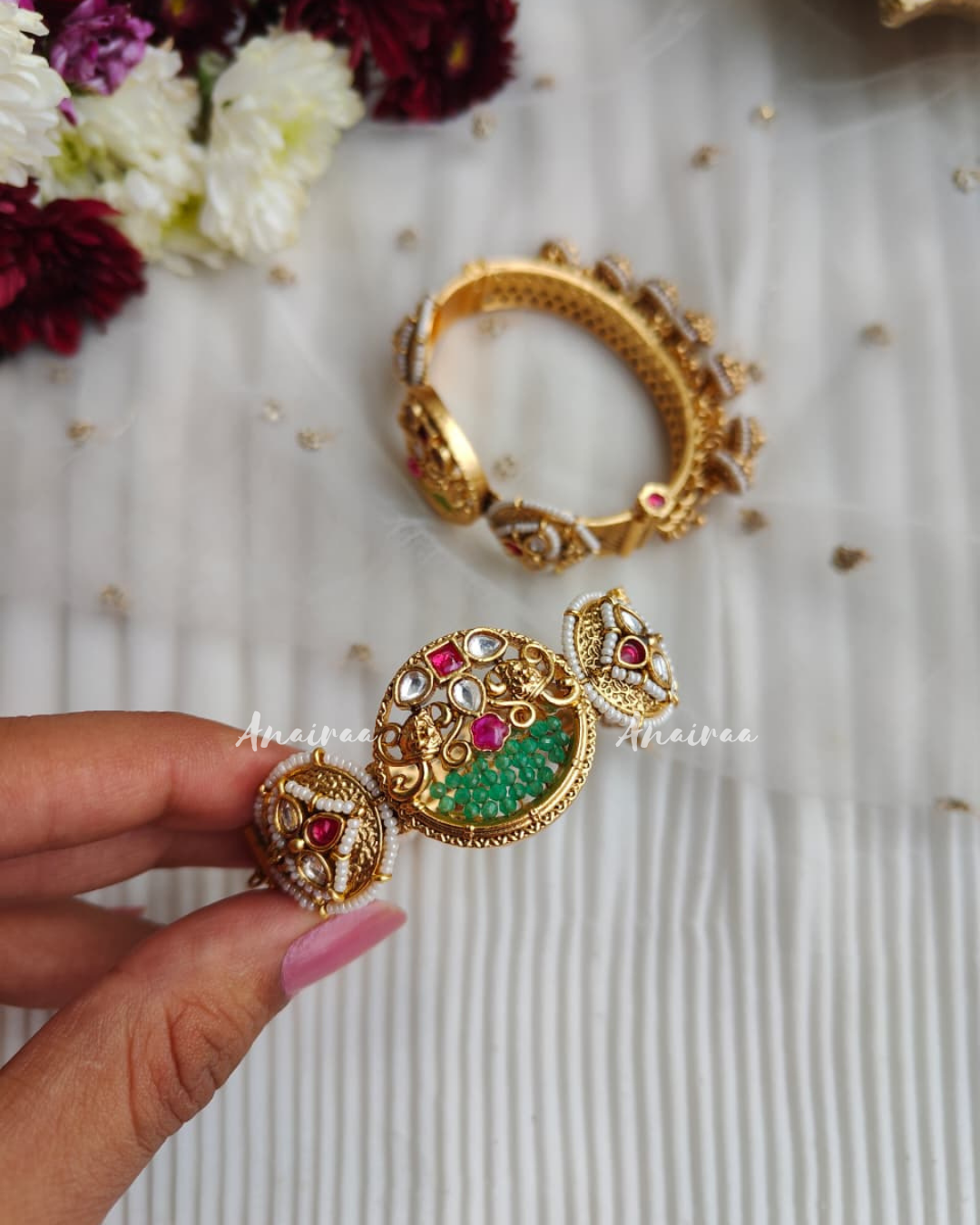 Antique jhumka bangles