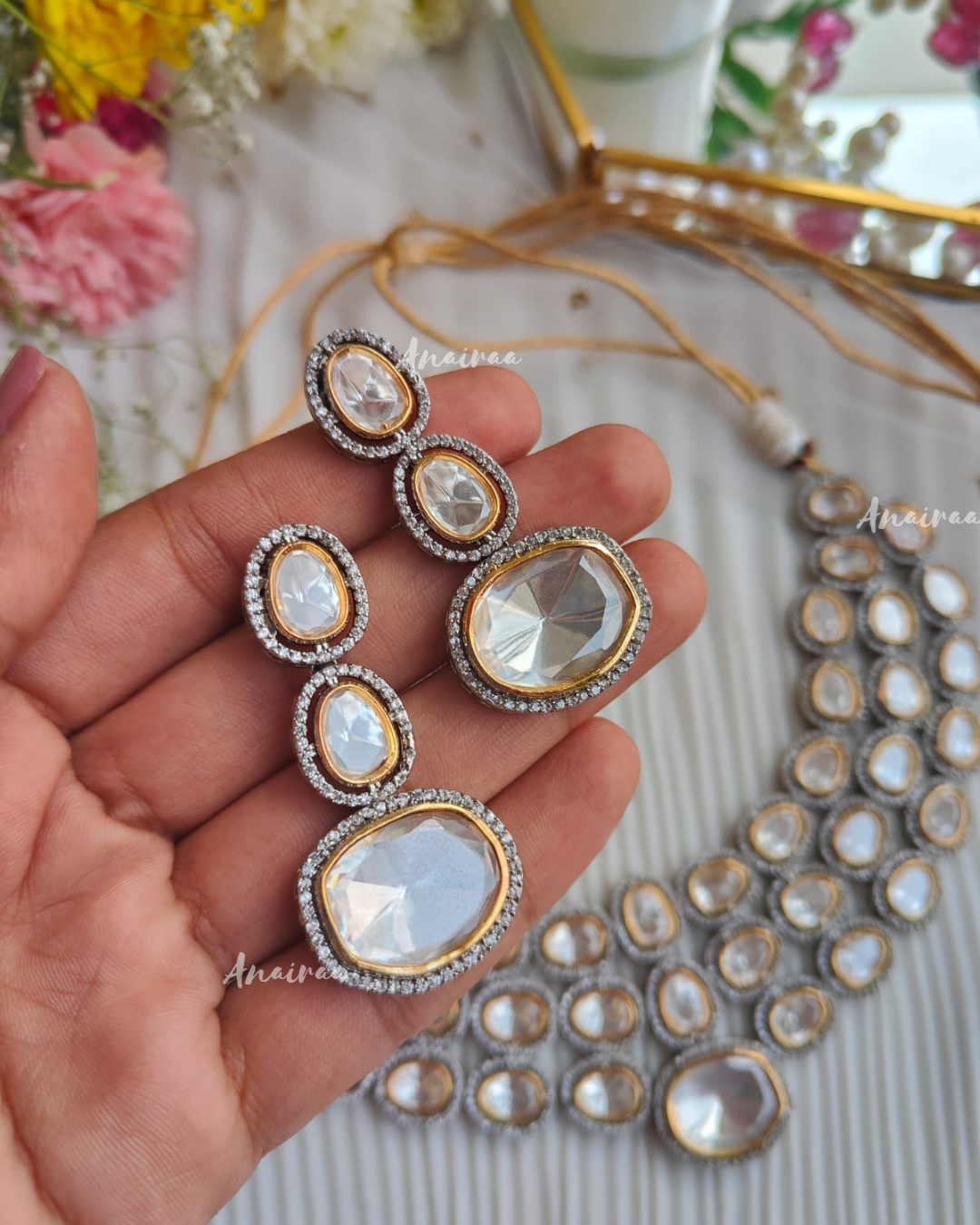 Polki necklace set