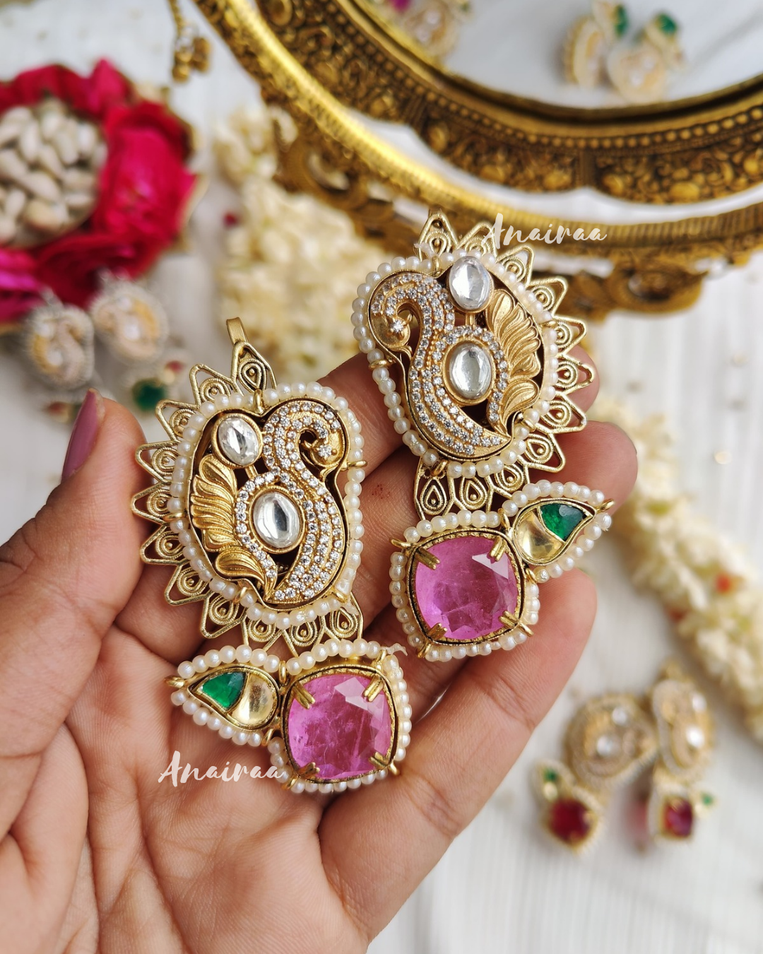 Polki earcuff earrings