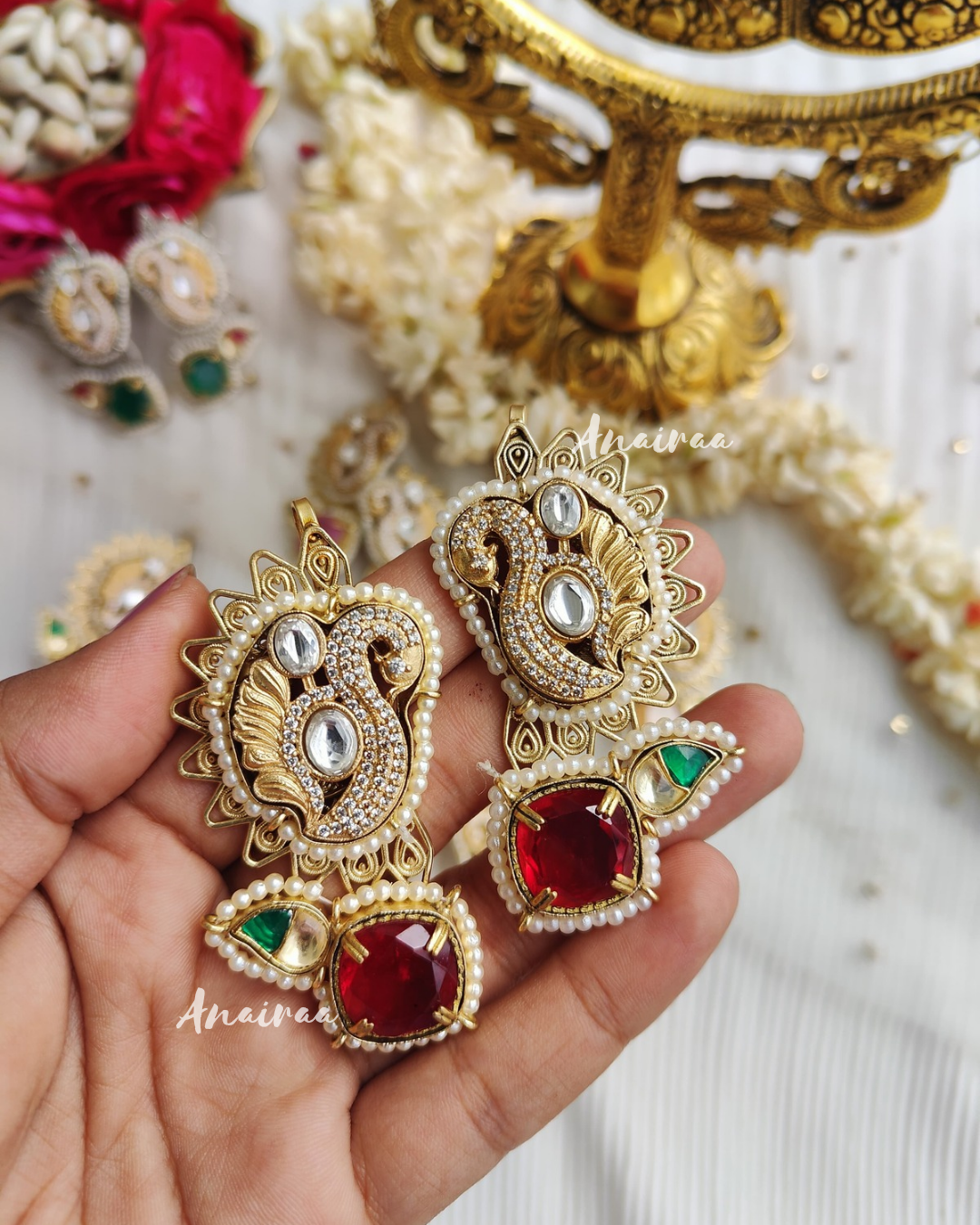 Polki earcuff earrings