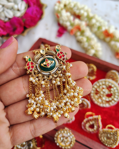 Heritage paachi kundan ring