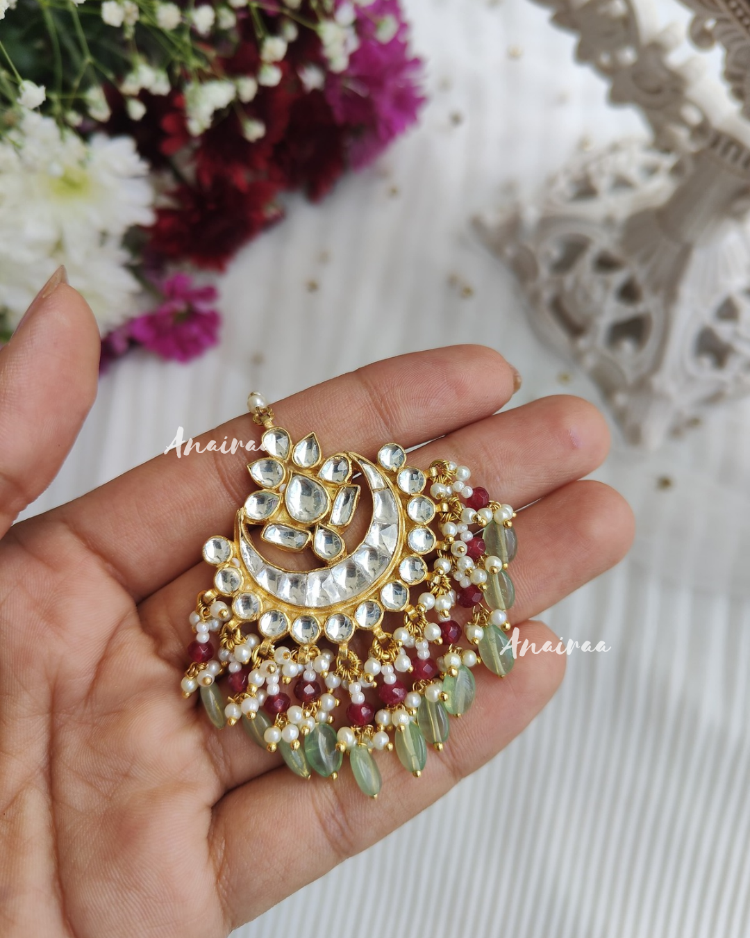 Paachi kundan maangtikka