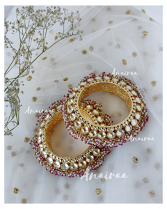 Kundan Bridal Openable bangles( dispatch time 1-2 weeks)