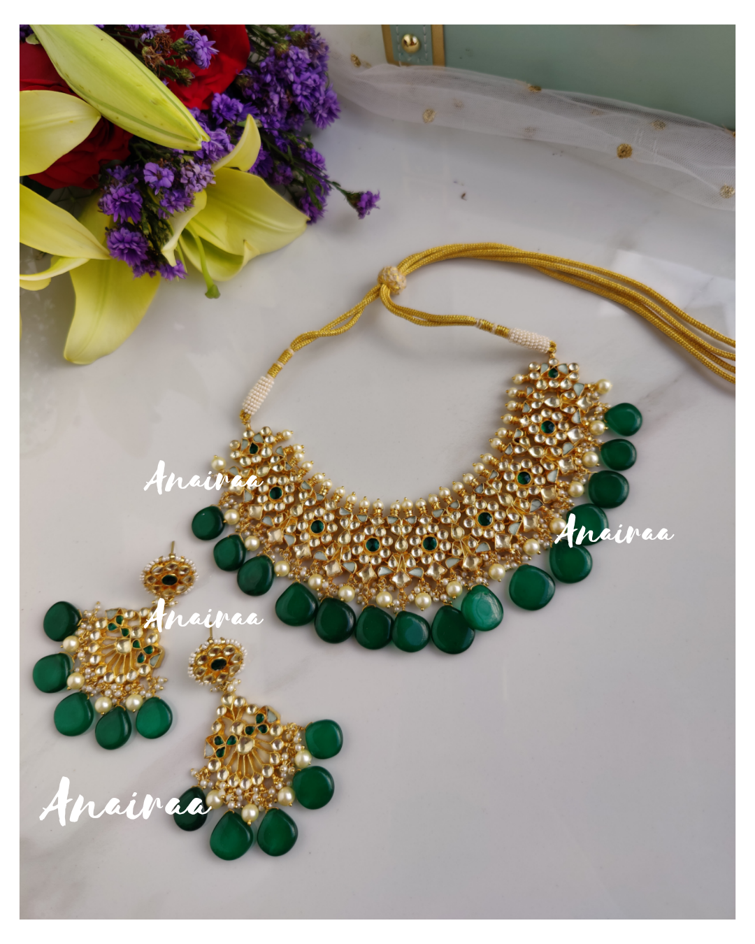 Kundan necklace set