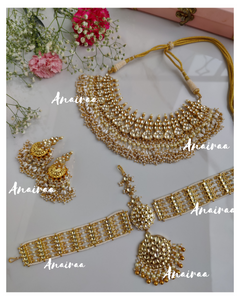 Malika kundan necklace bridal set | Dispatch time 4 weeks