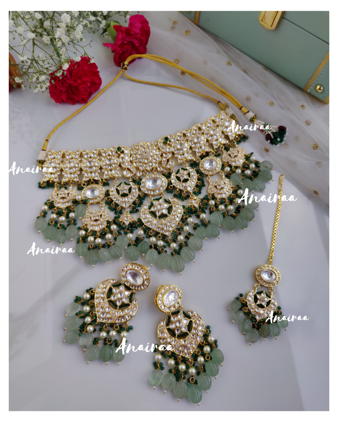 Avni polki bridal set with mangtikka | Dispatch time 4-5 weeks