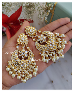 Polki chandbalis earrings