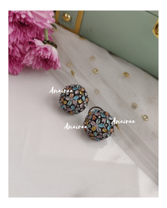 Multicolored diamond studs