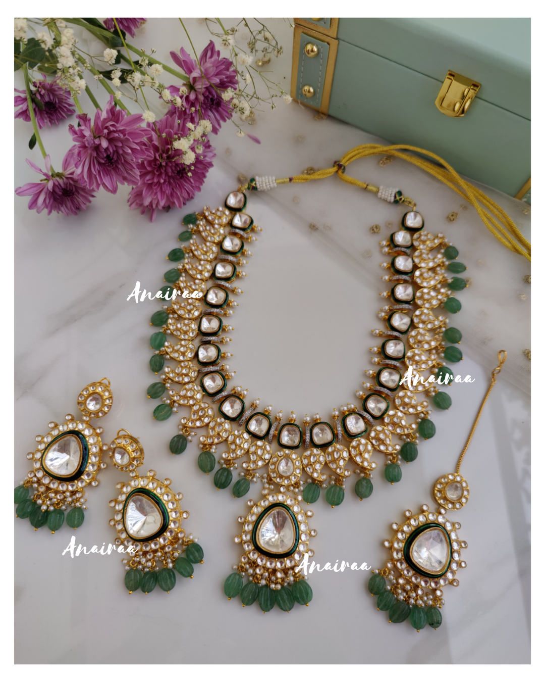 Polki long bridal necklace | Dispatch time 2-3 weeks