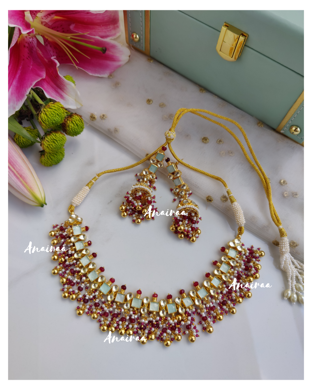 Kundan necklace set