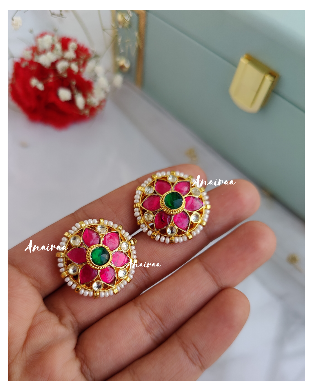 Paachi kundan studs