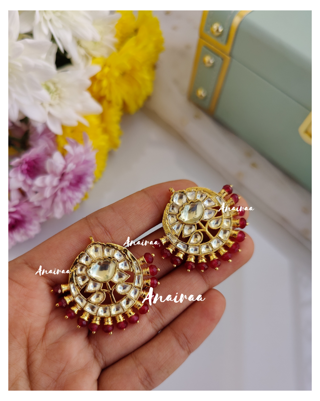 Paachi kundan studs