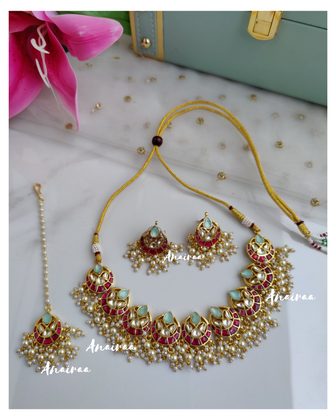 Paachi Kundan necklace set