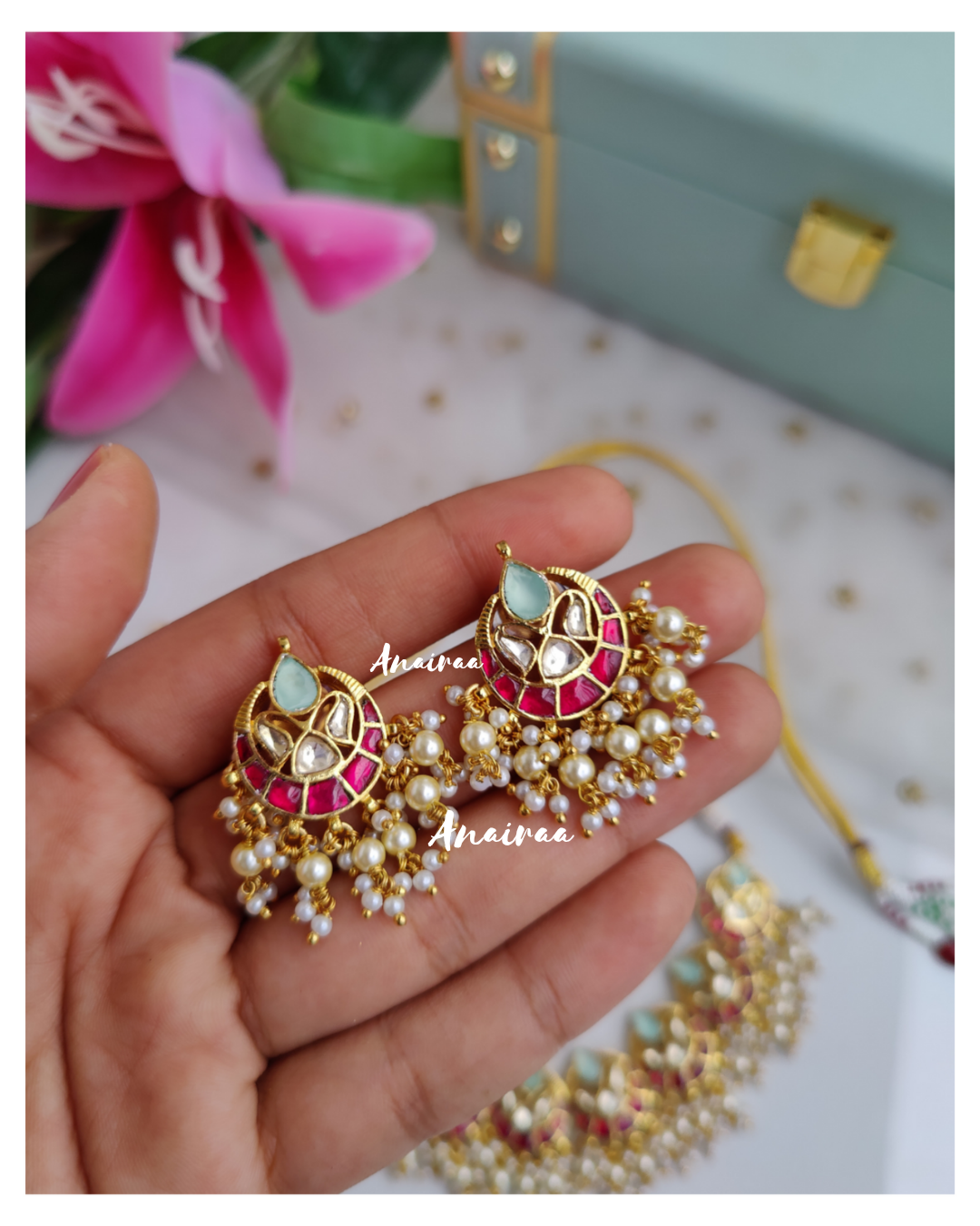 Paachi Kundan necklace set