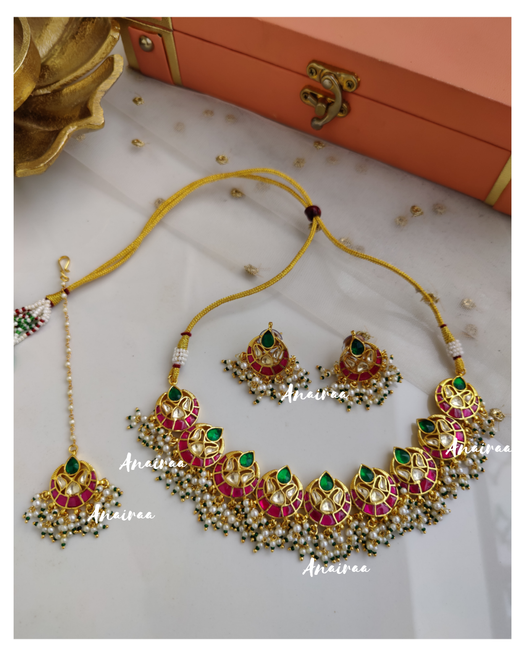 Paachi kundan necklace set