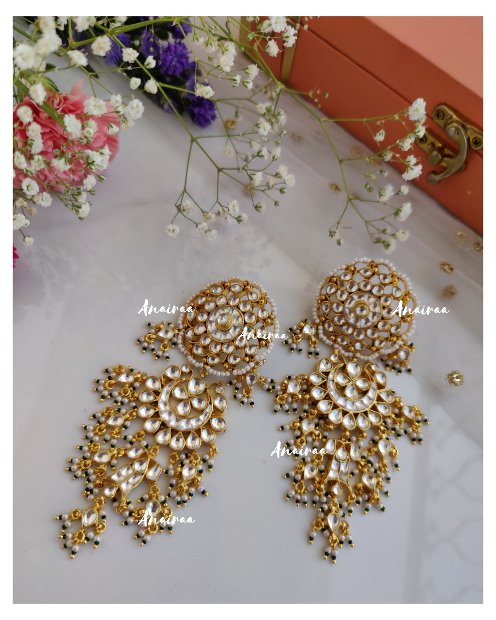 Paachi kundan earrings