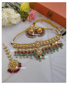 Paachi kundan choker set (dispatch time 2 to 3 weeks time)