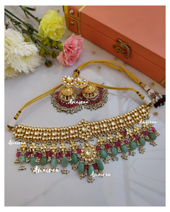 Paachi kundan choker set (dispatch time 2 to 3 weeks time)