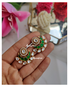 Polki chand studs