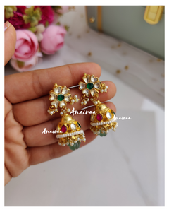 Paachi Kundan Jhumkas