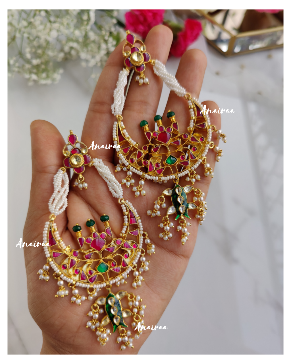 Paachi kundan chandbalis