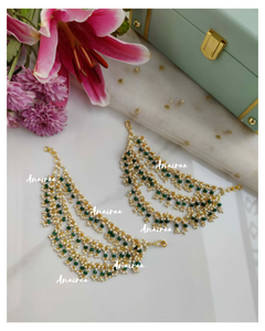 Pearls green earchains/saharas