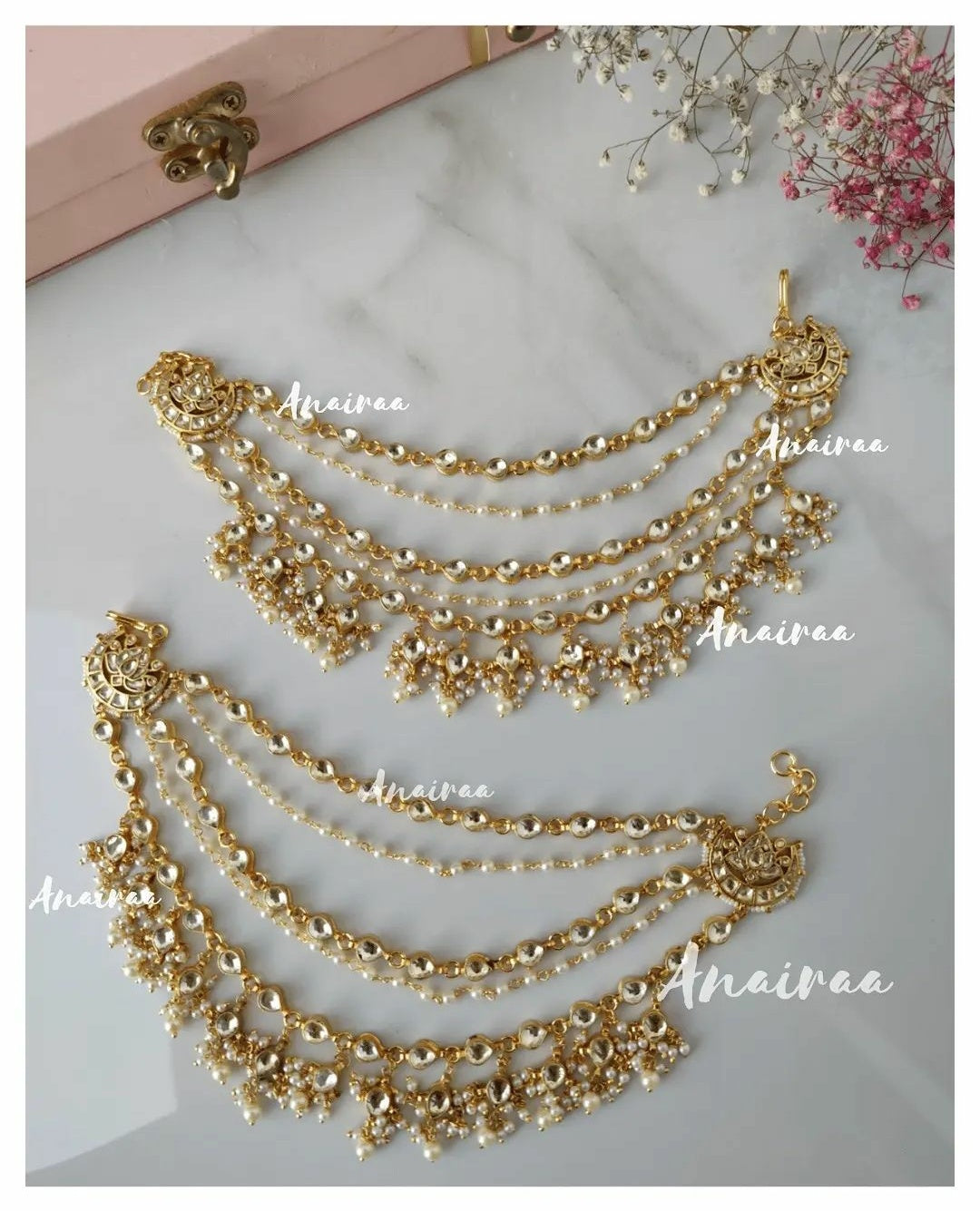 Paachi kundan earchains