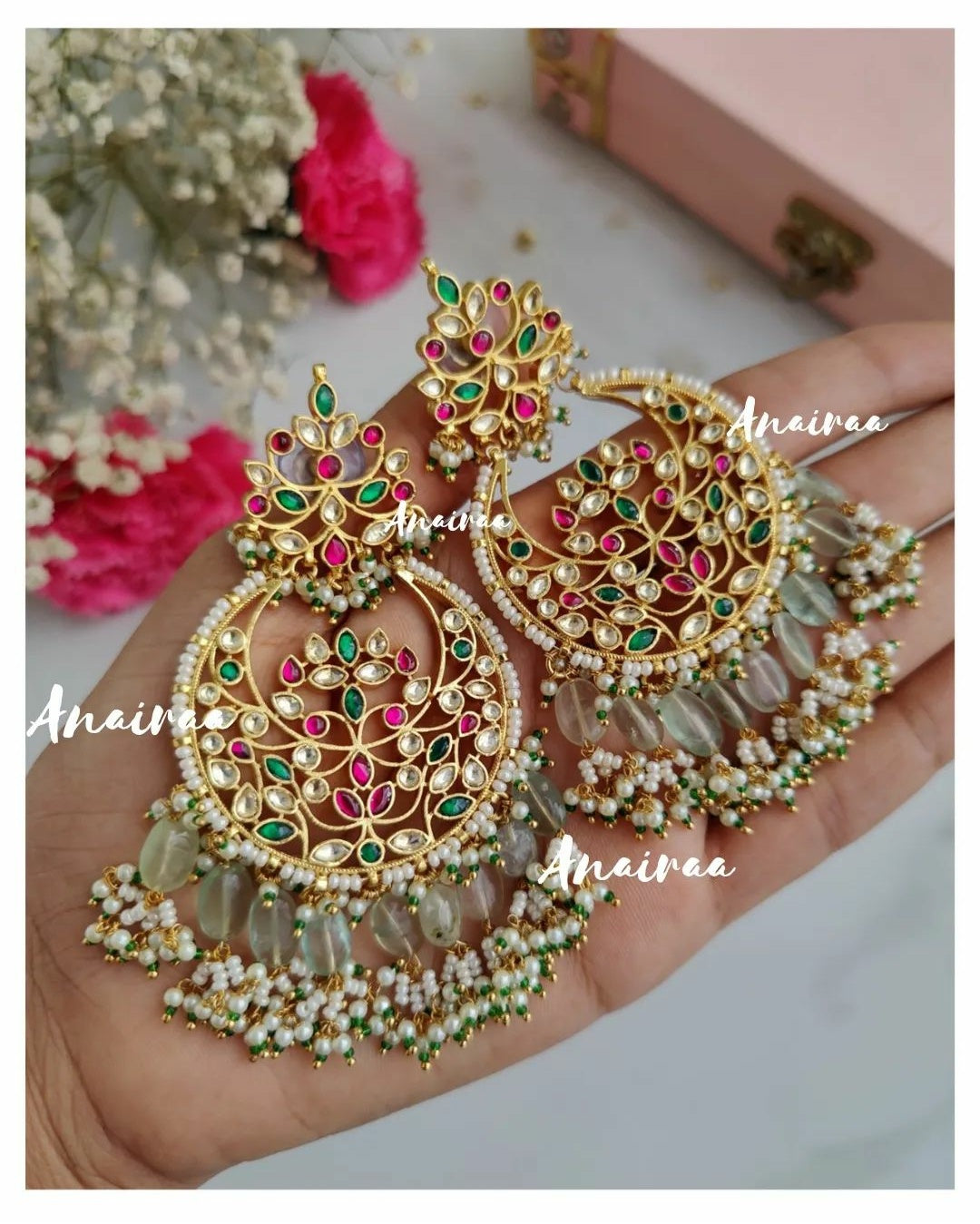 Paachi kundan chandbalis