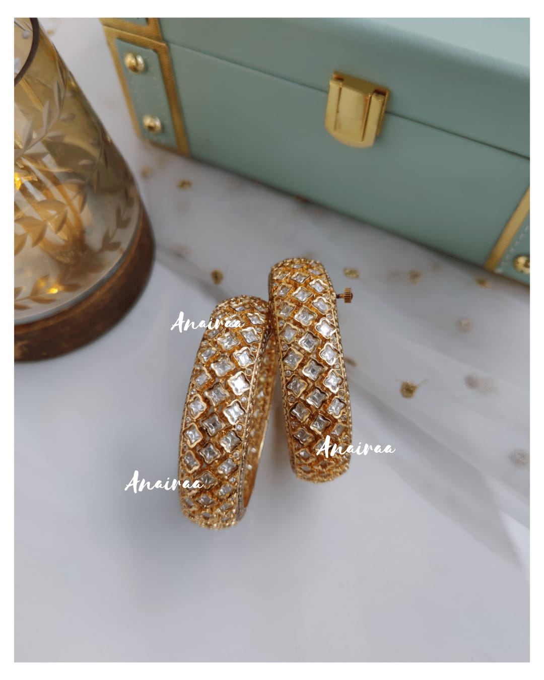 Polki openable bangles