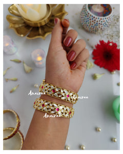 Polki Indian Bridal Openable Bangles