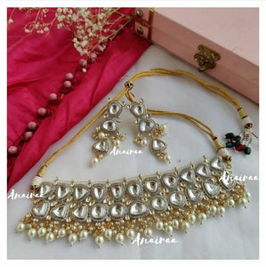 Polki set with Pearl Drops