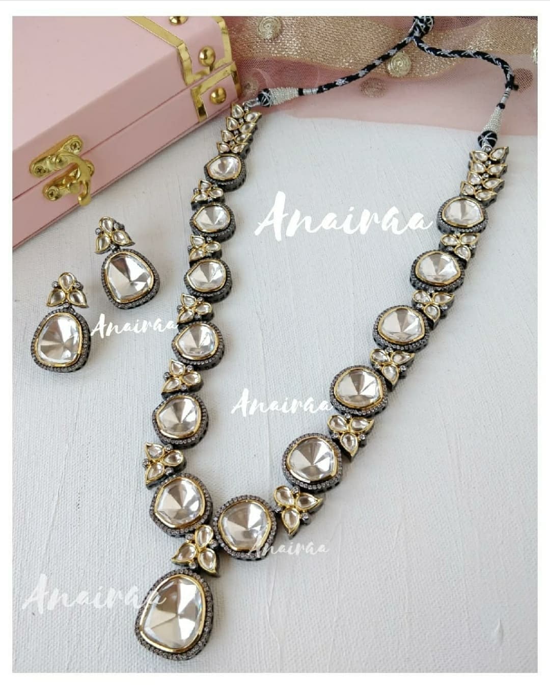 Polki long necklace